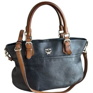 MCM embossed satchel